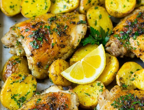 Easy Greek Chicken and Potatoes