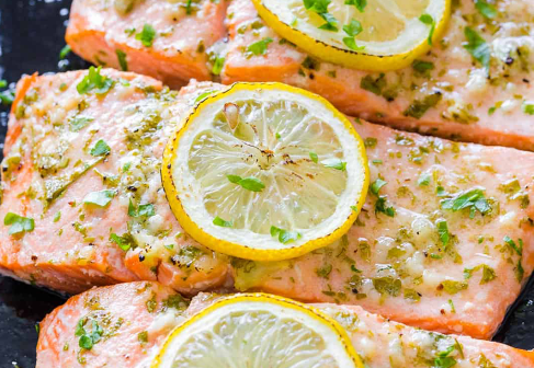 Juicy Baked Salmon with Garlic and Dijon