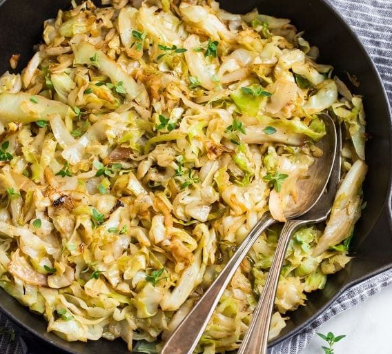 15 minutes Sauteed Cabbage