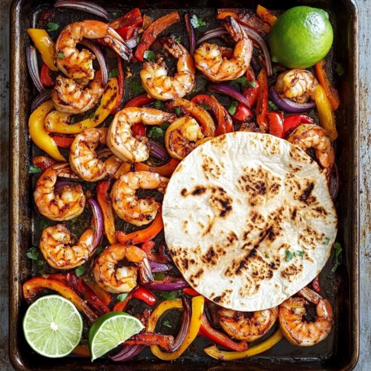 Sheet Pan Shrimp Fajitas