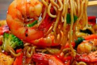 Shrimp and Vegetable Stir Fry Noodles Recipe