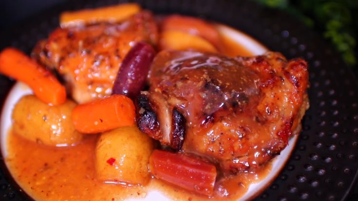 Slow Cooker Honey Garlic Chicken & Veggies