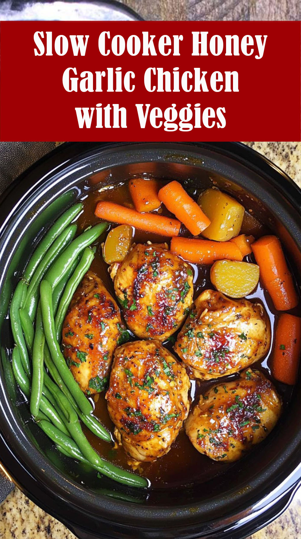 Slow Cooker Honey Garlic Chicken with Veggies Recipe