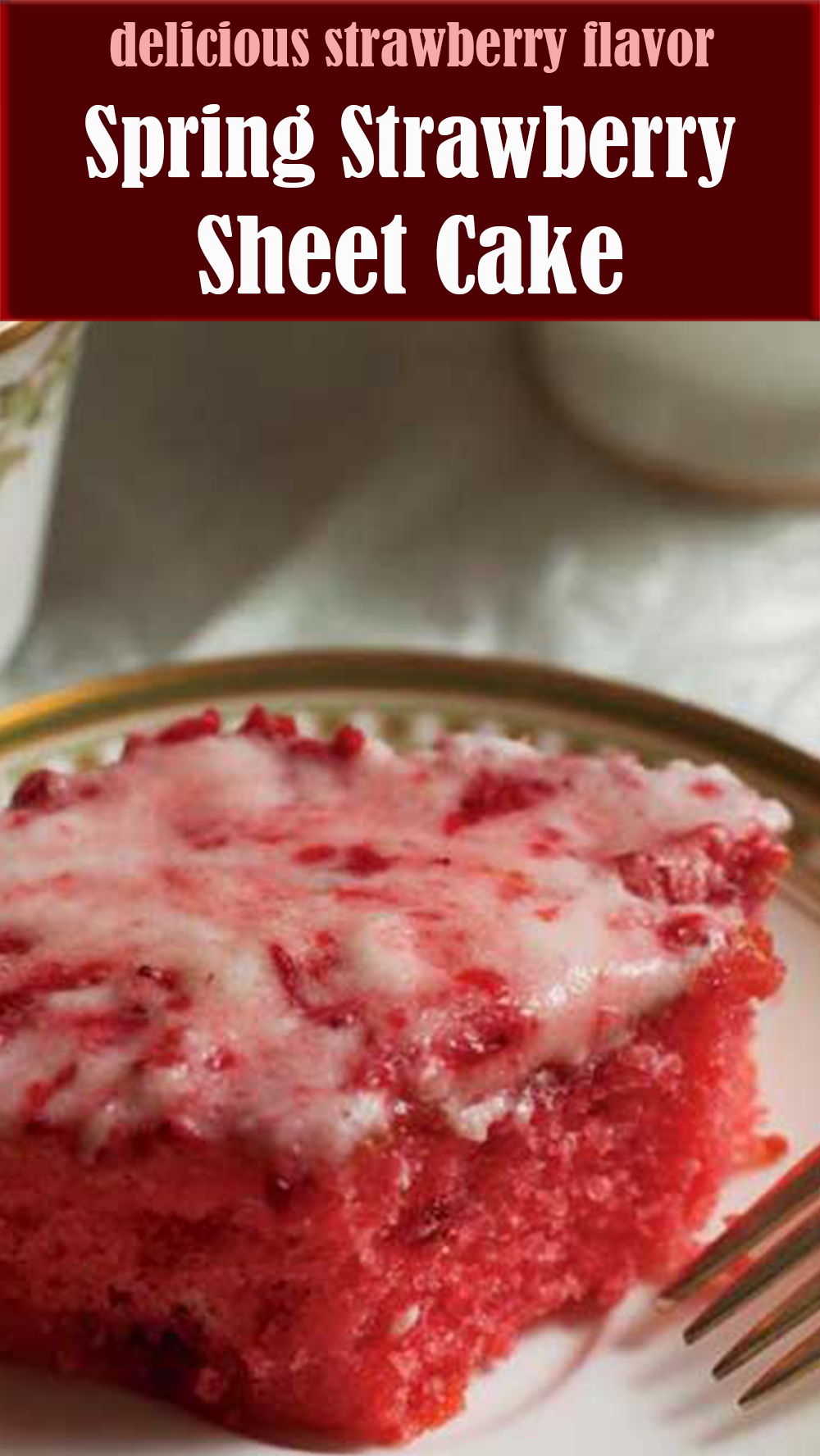 Spring Strawberry Sheet Cake