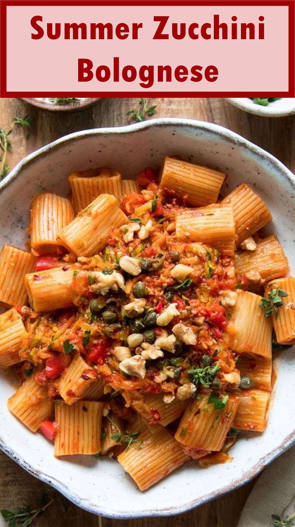 Summer Zucchini Bolognese