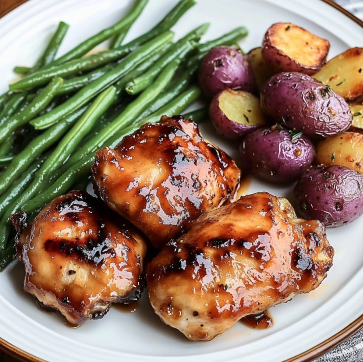 Sweet and Spicy Glazed Chicken Thighs