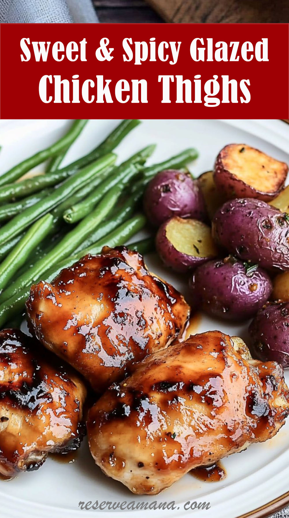 Sweet and Spicy Glazed Chicken Thighs