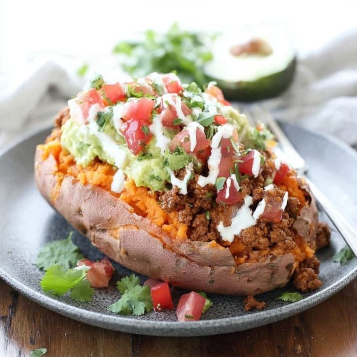 Taco Stuffed Sweet Potatoes (Easy Healthy Dinner)