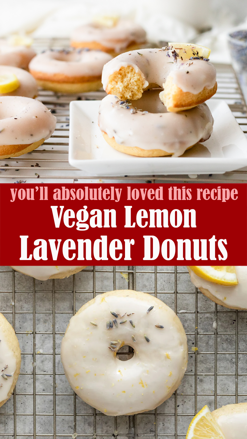 Vegan Lemon Lavender Donuts