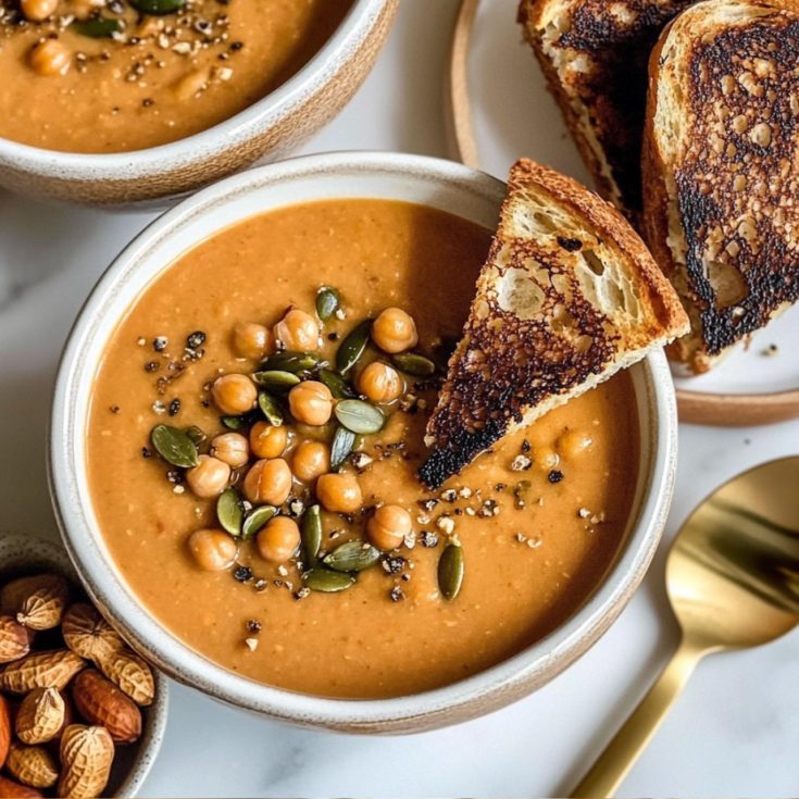 Vegan Roasted Cauliflower Carrot Soup