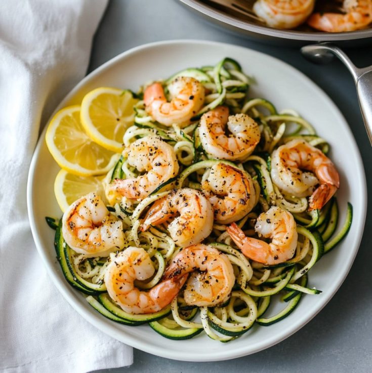 Zucchini Pasta with Lemon Garlic Shrimp